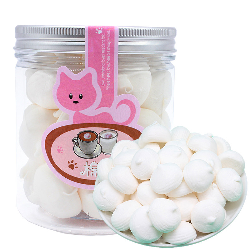 金稻谷100g猫爪儿童零食棉花糖小馒头咖啡伴侣罐装糖办公室休闲