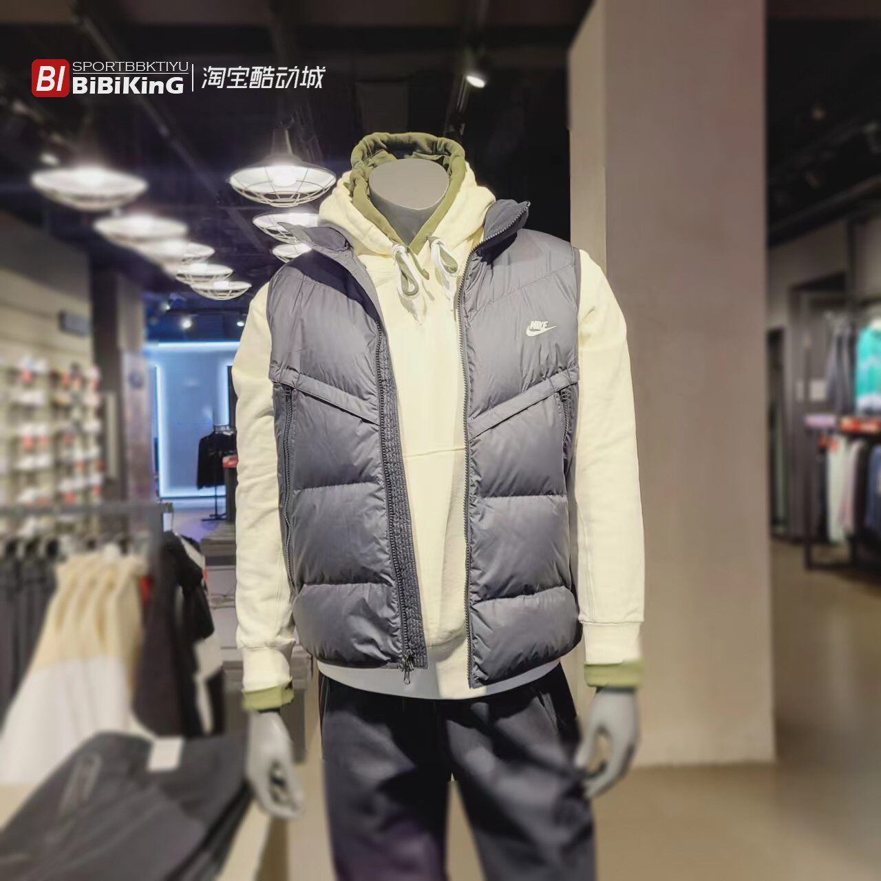 nike耐克新款防风羽绒马甲运动休闲立领保暖背心羽绒马甲