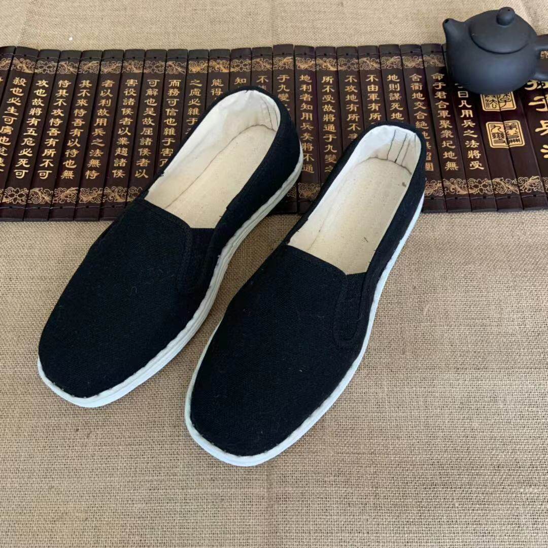 中老年手工千层老北京复古布鞋中国民族风休闲一脚儿童汉服鞋