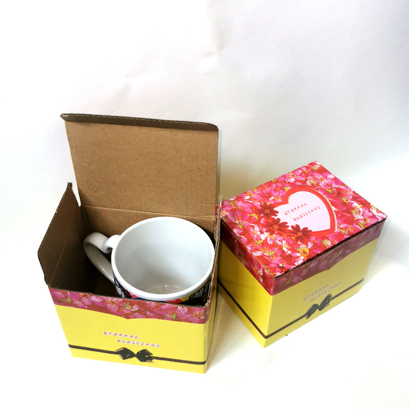 水杯热转印新款瓦楞瓦楞纸纸板陶瓷广告变色马克包装纸箱