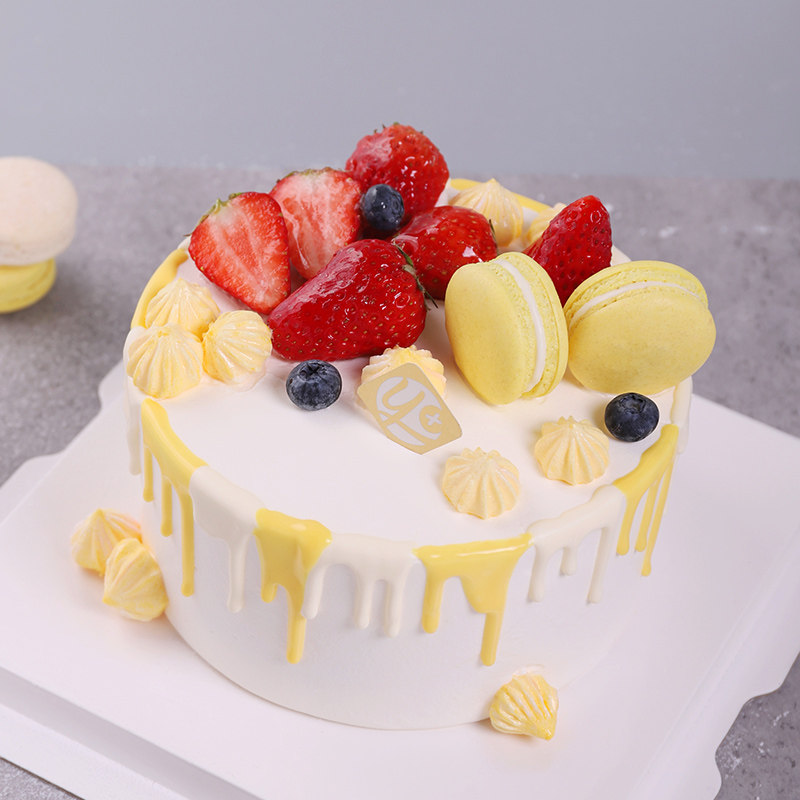 heyyo乳酪yo水果斑斓草莓马卡龙生日慕斯穿衣新鲜生日蛋糕