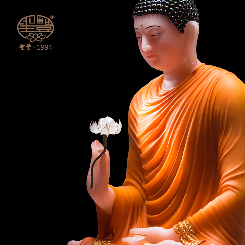 圣丰佛像释迦牟尼拈花微笑家居供奉禅意神像寺庙风水其他