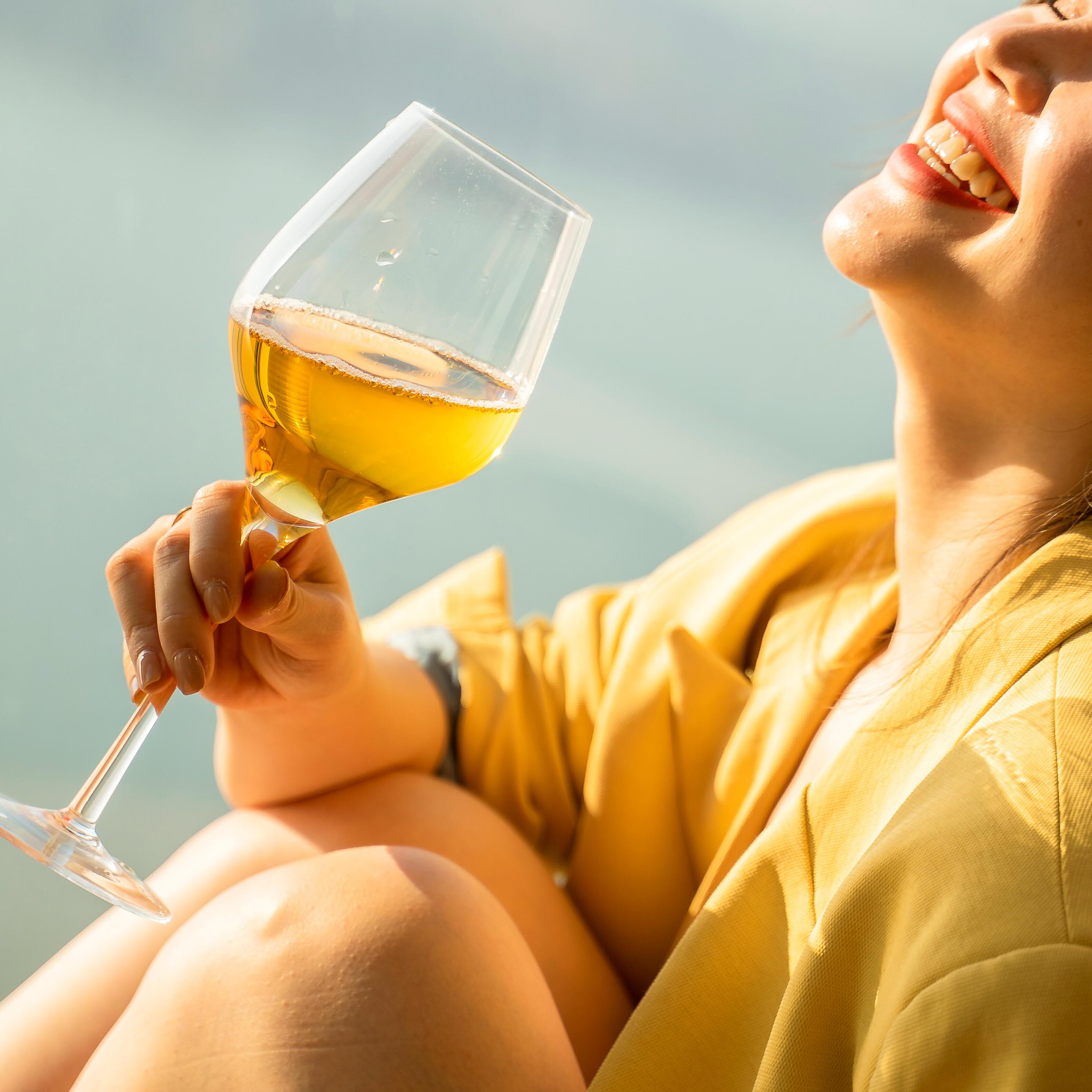 一口爱上匈牙利萨摩白葡萄酒女士高度微醺甜酒卡伊干白静态葡萄酒