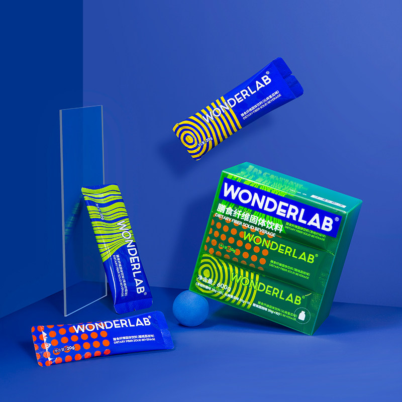 wonderlab白芸豆芸豆膳食纤维素小绿条固体饮品补剂1盒装膳食补充剂型