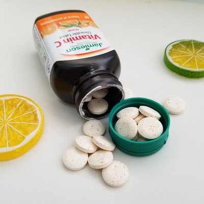 健美生jamieson天然维生素c咀嚼片vc维c含片60片成人女性进口正品