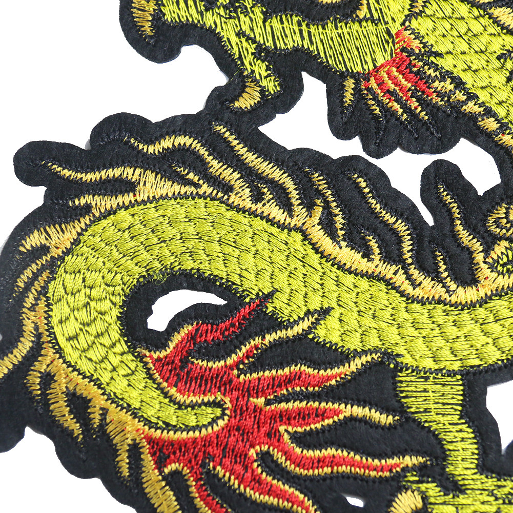 五爪金龙刺绣布贴中国神龙龙图腾民族风飞龙服装辅料布贴