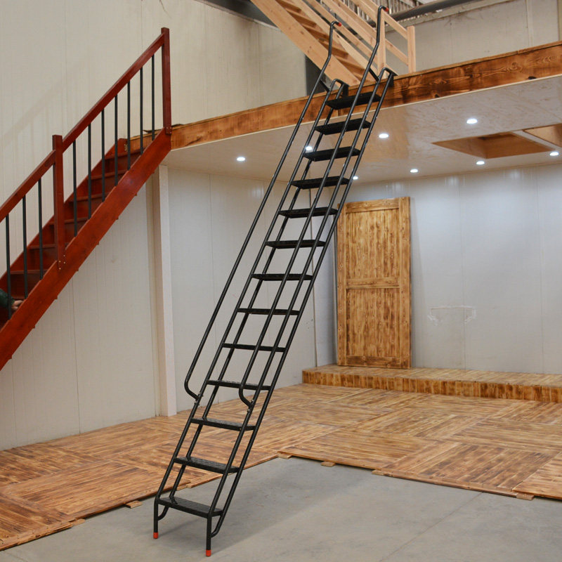 【家用梯】家用不锈钢楼梯304 不锈钢扶手梯室外户外梯加厚