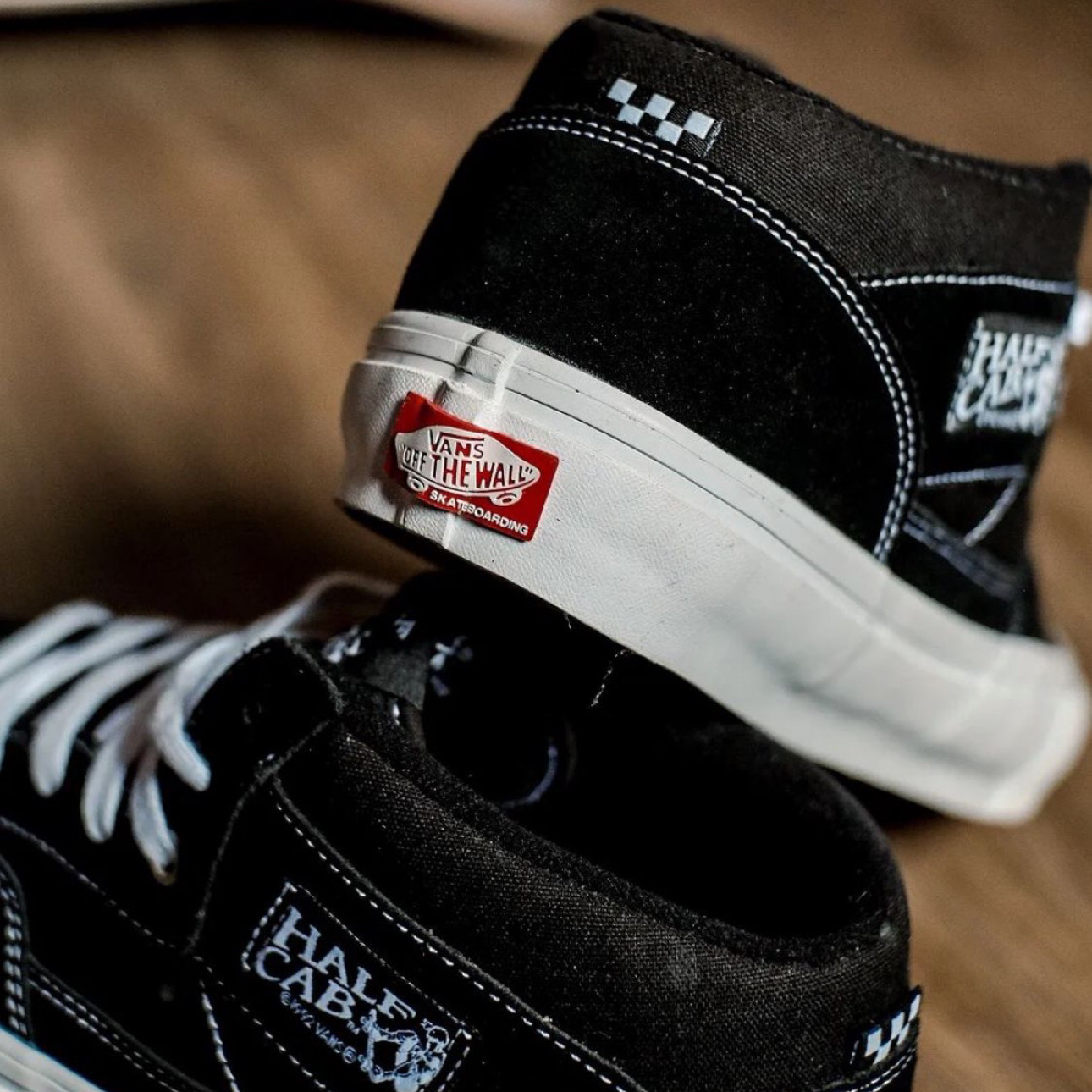 vans half cab pro经典黑白中帮男女情侣运动滑板鞋vn0a5fcdy28-mc