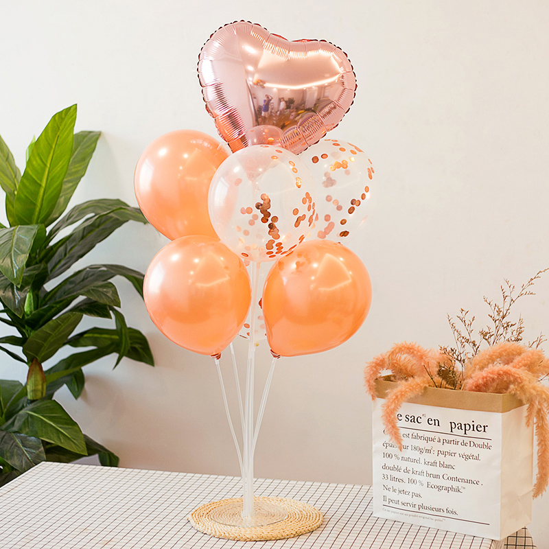 桌飘野餐气球装饰立柱餐桌布置生日派对十一国庆节用品商场场景