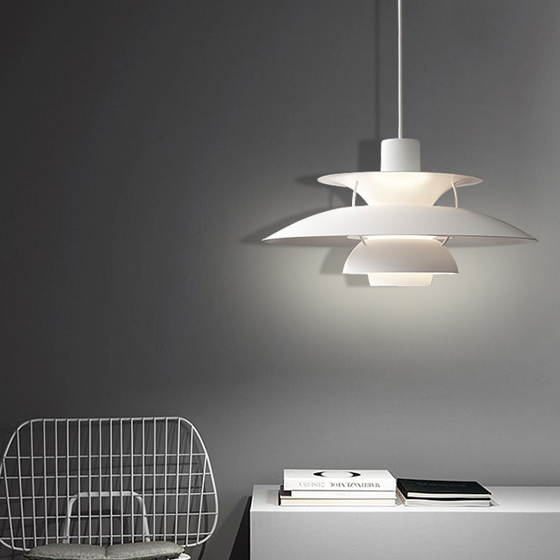 吊灯北欧ph5餐厅铁艺实木吧台书房卧室新款餐厅吊灯