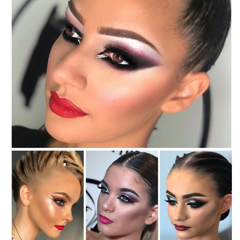 拉丁舞化妆定妆专业国标舞妆容控油防水粉饼比赛拉丁舞配件