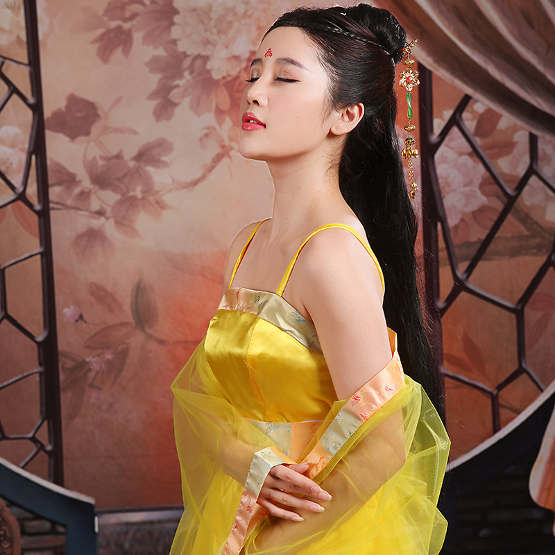 古装服装仙女演出服古代唐朝公主贵妃襦裙舞蹈性感汉服影楼写真秋