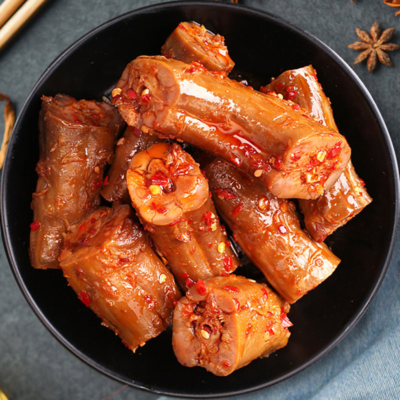 食为先香辣鸭脖子烤脖湖南特产肉食熟食即食小吃鸭肉