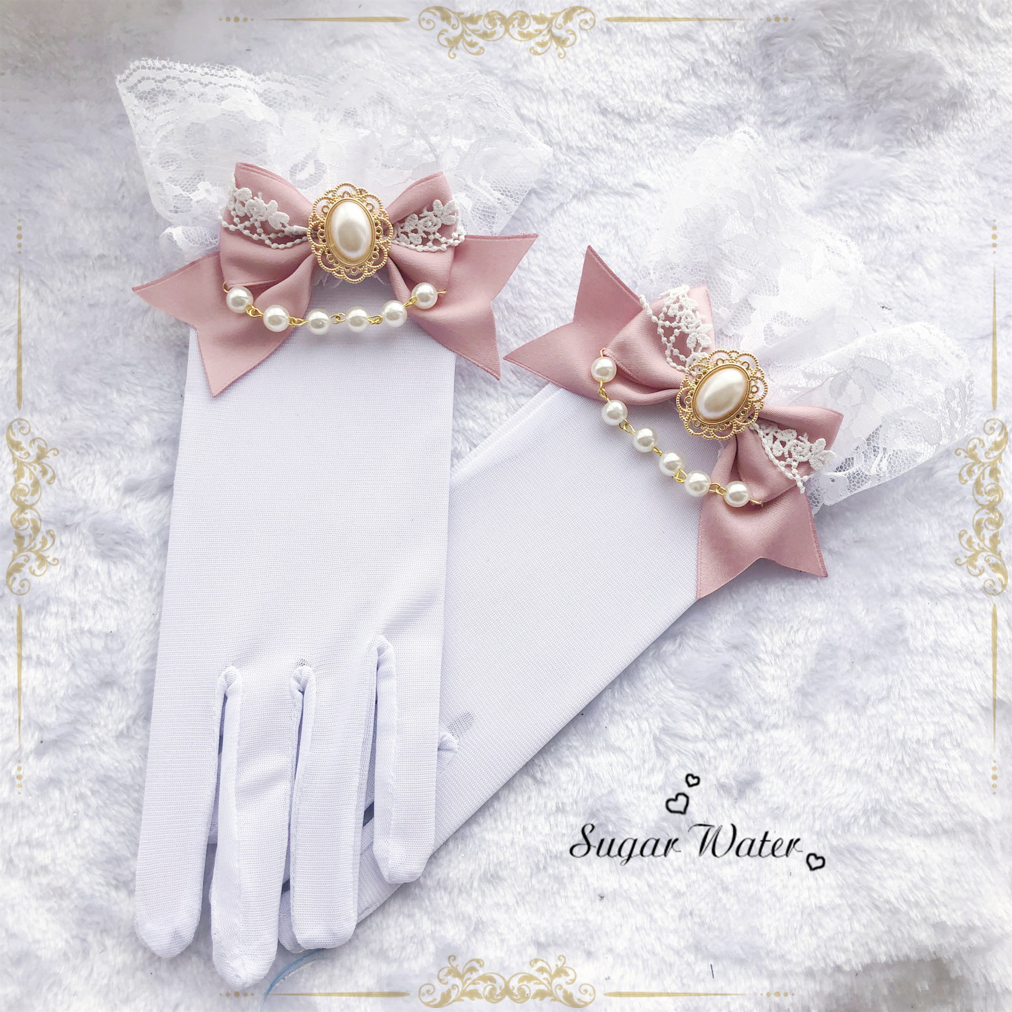 lolita原创手作花嫁茶会配饰手套可改手套