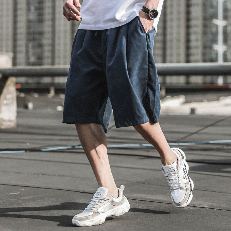 夏季休闲短裤男士外穿宽松潮流沙滩大裤衩学生潮牌ins运动5五分裤