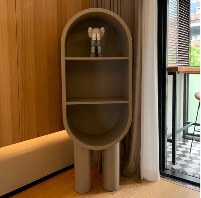 创意烤漆书架儿童置物架客厅展示圆弧书柜图书馆书架