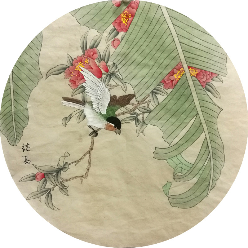 花鸟画白描底稿芭蕉初学者入门宣纸勾线毛笔画画国画