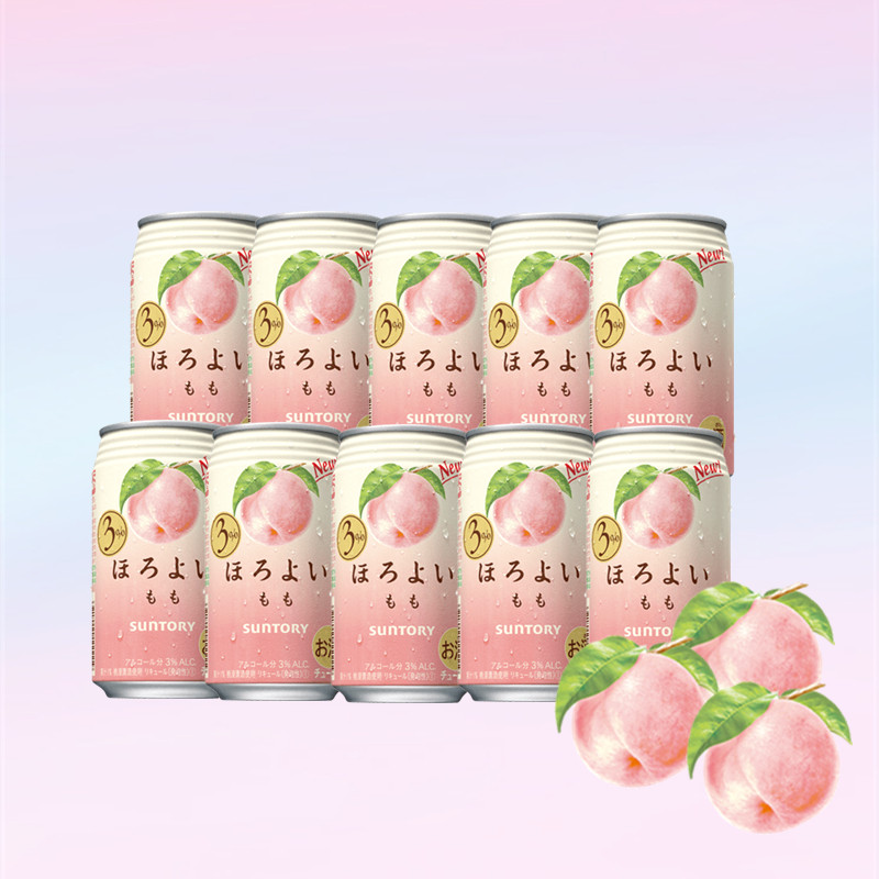 suntory三得利果酒白桃水蜜桃子微醺鸡尾酒起气泡酒微醉3度日本