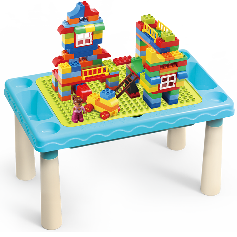 儿童积木桌兼容其他积木塑料玩具益智大小颗粒男孩女孩宝宝拼装
