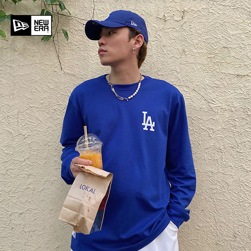 New Era×MLB×CANOTWAIT陈伟霆联名款圆领套头长袖T恤男女休闲潮