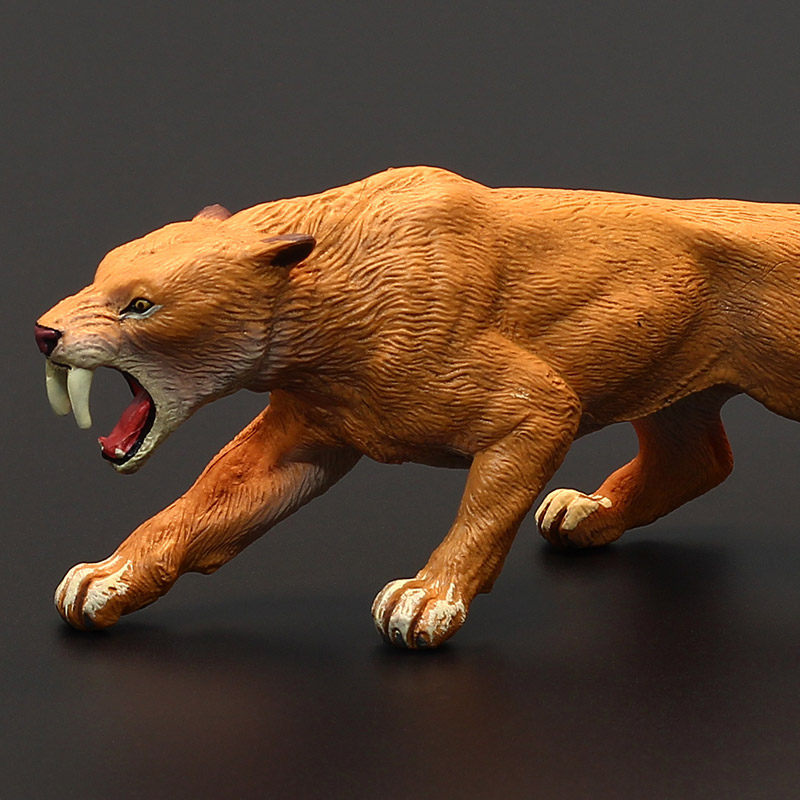 儿童实心仿真远古动物玩具模型冰河时期剑齿虎仿真
