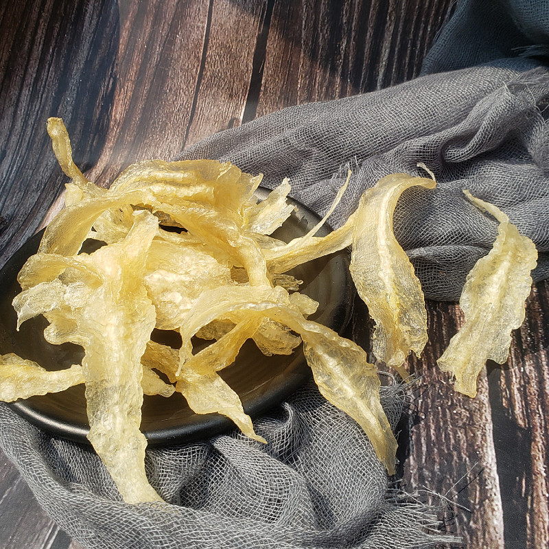 花胶鱼胶小龙天然淡水鱼胶条鸡食500g水产干货花胶