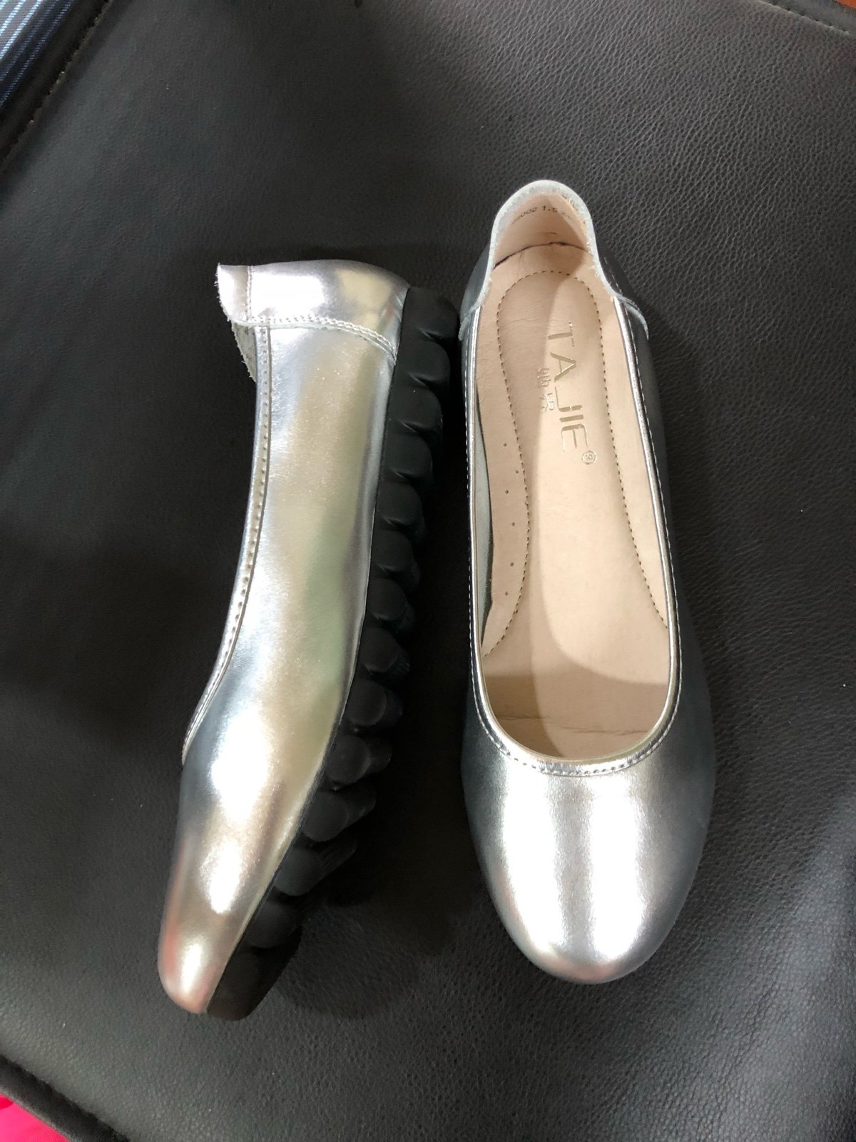 海航制服空姐尖头银色高跟细跟空乘工作单鞋单鞋