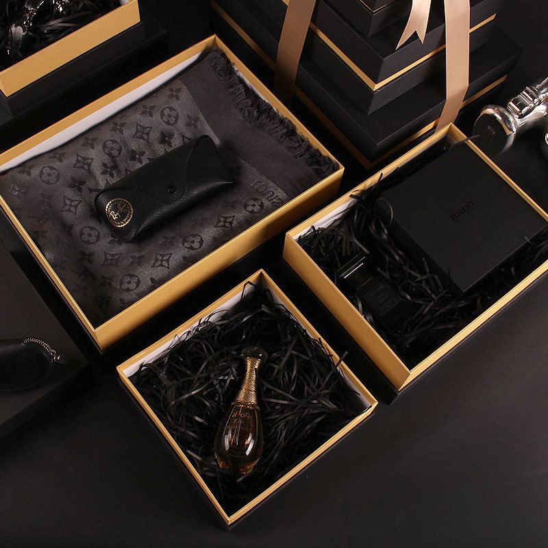 简约纯色礼盒包装盒ins生日大礼礼品盒商务年会礼品盒