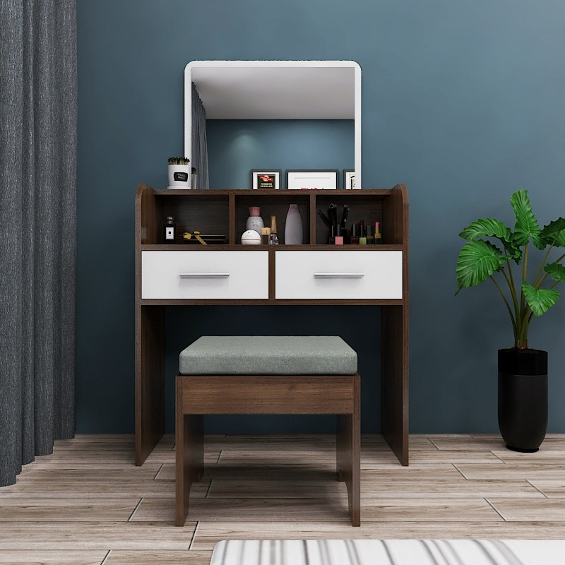 定制梳妆台卧室现代简约小户户型化妆台经济型简易化妆梳妆台