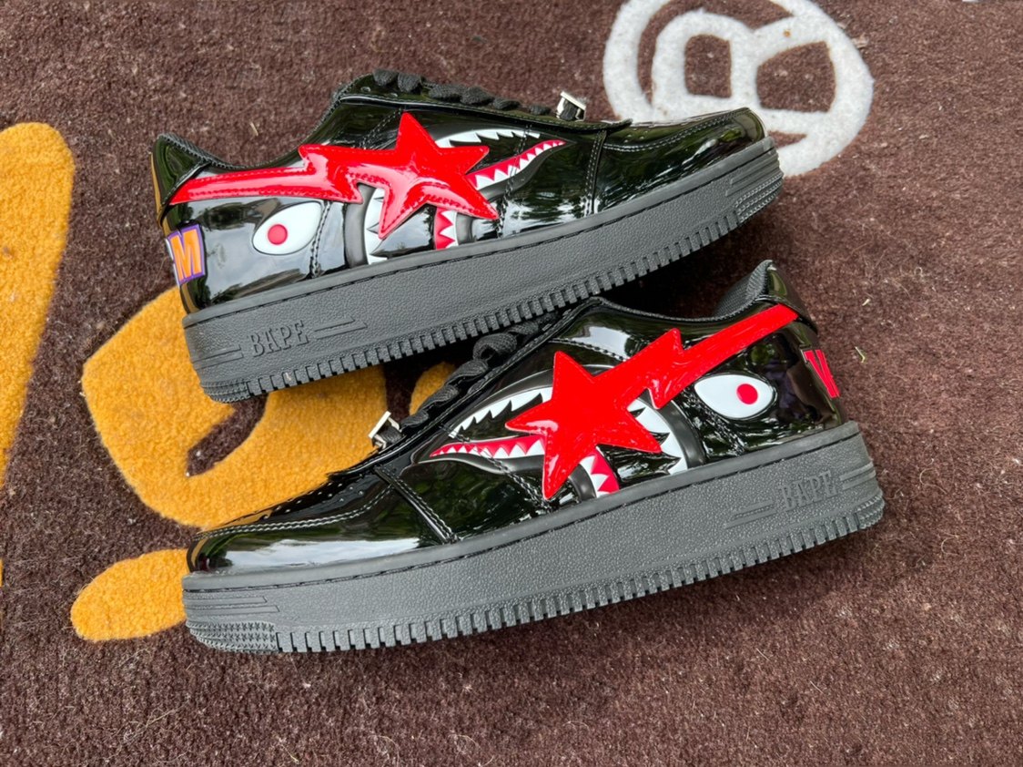 bapestashark经典经典鲨鲨鱼限定系列情侣同款低帮休闲板鞋