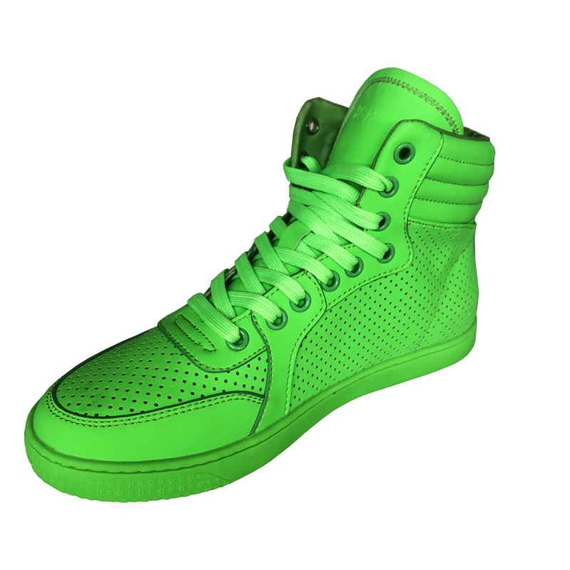 ins情侣高帮休闲鞋女内增高板鞋运动鞋绿色球鞋高帮鞋