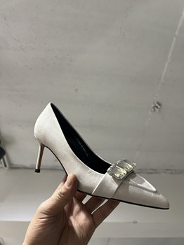 Ditou layer cowhide heels ເກີບດຽວຂາຍທັນທີເກີບແມ່ຍິງທີ່ບໍ່ແມ່ນຄືນ