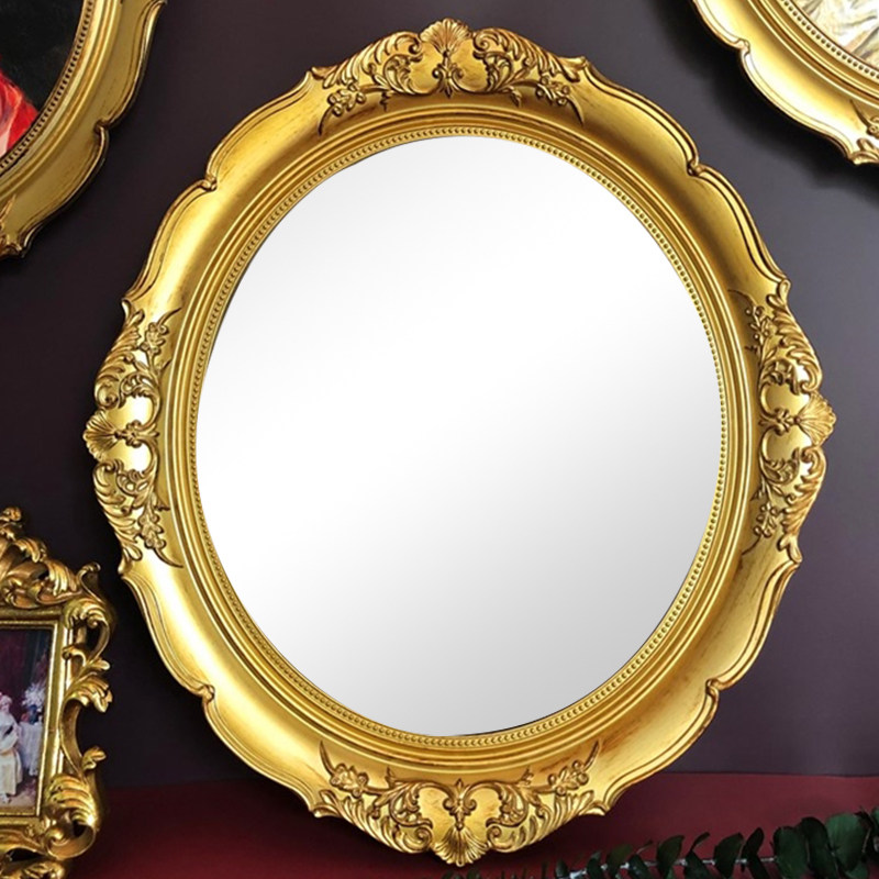 欧式复古镜面托盘拍摄道具梳妆台化妆品收纳摆件摆件