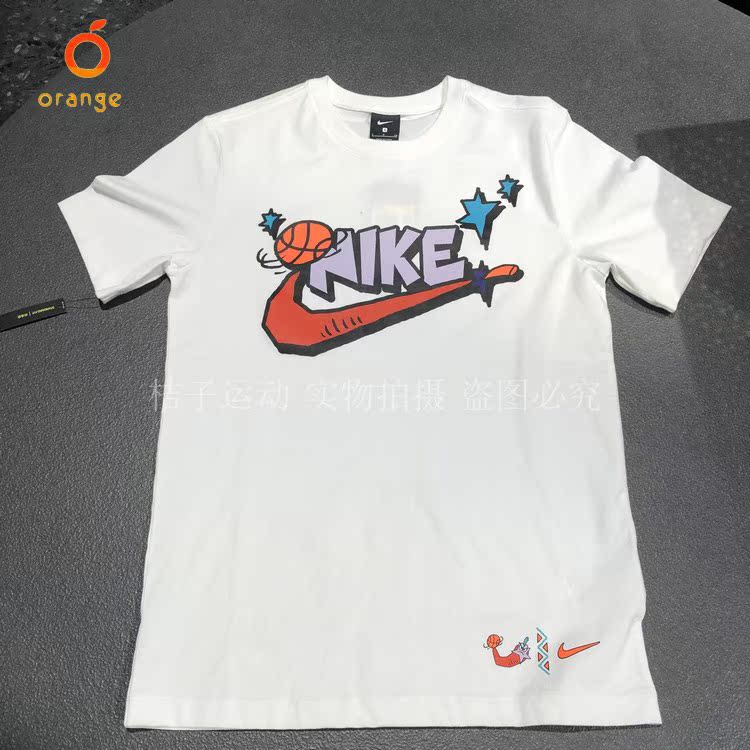 耐克Nike 新款春夏男子运动休闲短袖大勾子篮球T恤 CD1307 DD9373