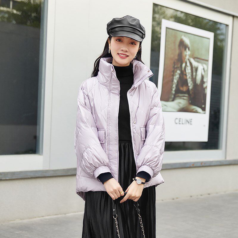 宜立女装冬款短款韩版羽绒服外套宽松羽绒服