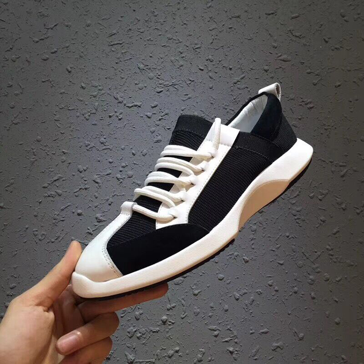 春季新款欧洲站男鞋真皮潮牌厚底休闲鞋网面运动鞋百搭老爹鞋板鞋