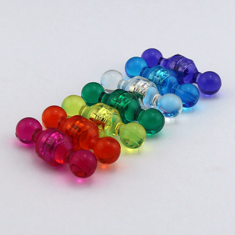 强力磁图钉彩色透明磁扣磁铁磁石白板吸铁石办公磁吸教学圆形磁铁