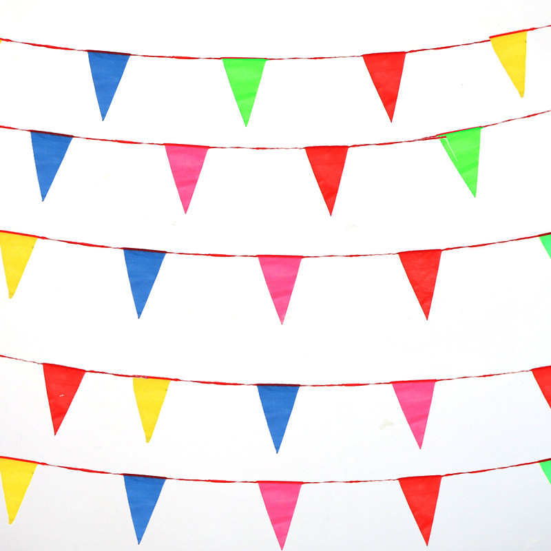 装饰彩旗结婚彩带灯笼三角串旗开业庆典婚庆拉花