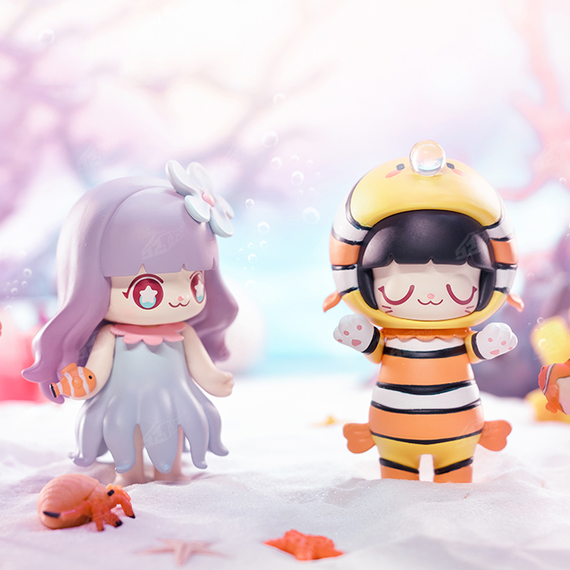 正版kimmymiki海底探险盲盒美人鱼潮玩手办公仔潮玩盲盒