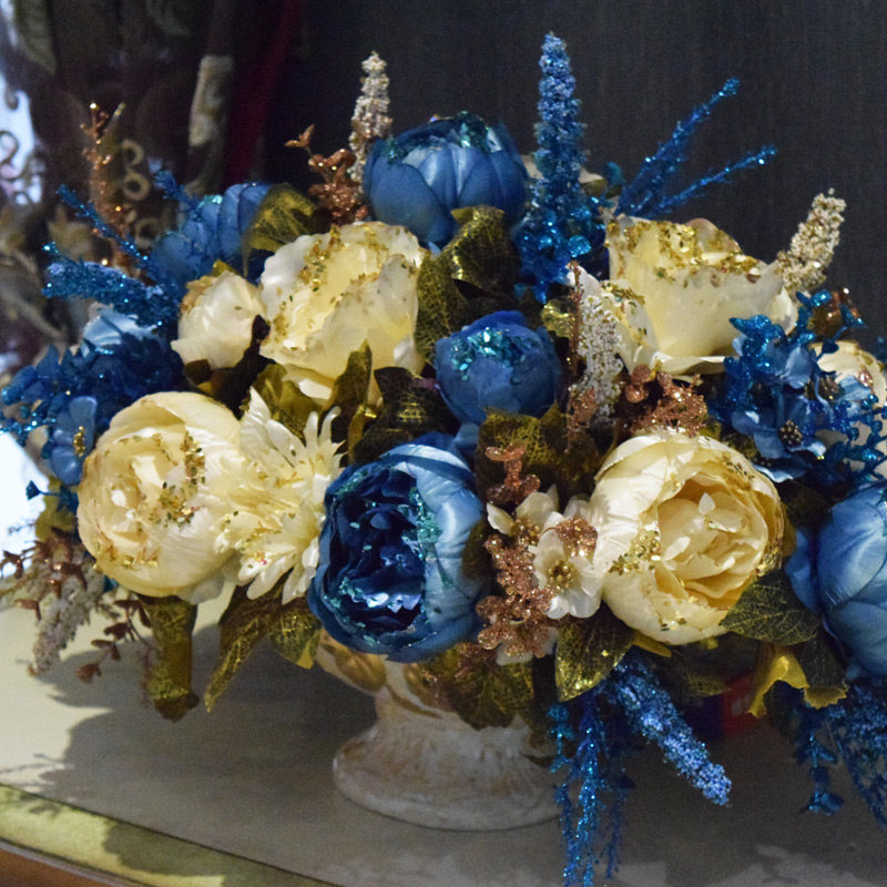 朗怡欧式宫廷牡丹仿真花假绢布花艺套装客厅仿真花