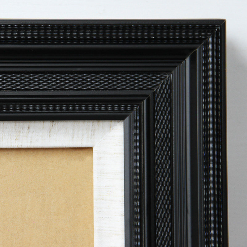 纯黑色简约 油画框 装裱 画展用画框 实木画框宽度7cm厚度4.5cm