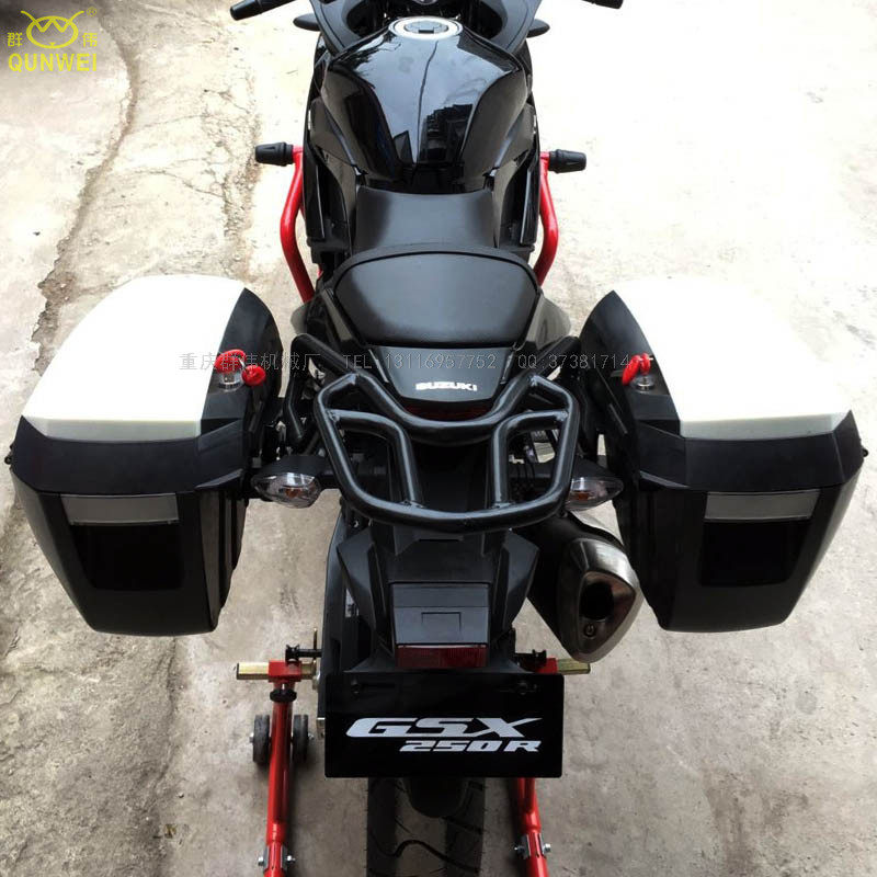 边箱适用于铃木gsx250r改装夏德侧箱挂箱快拆支架摩托车尾箱