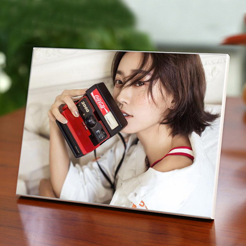 制作宝宝婚纱照片拉米娜水晶木版画摆台影楼相片冲印相框定制摆台