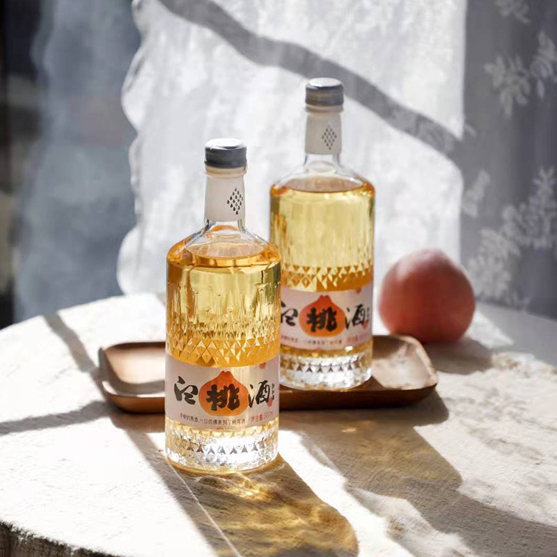 苏州特产醉想500mlx6白桃酒6度高颜值低度微醺小酒果酒