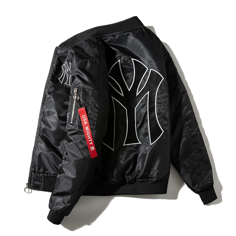 春秋冬新款潮牌男士女情侣飞行员夹克宽松刺绣大码棒球棉衣服外套