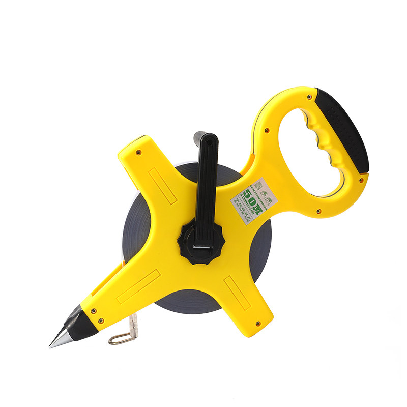 卷尺防水30米50米100米尺子手提式钢架建筑工程尺量地卷尺