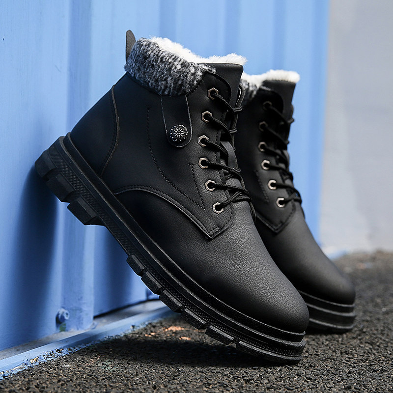 棉鞋新款冬季潮男休闲男鞋加绒男士男款保暖布鞋