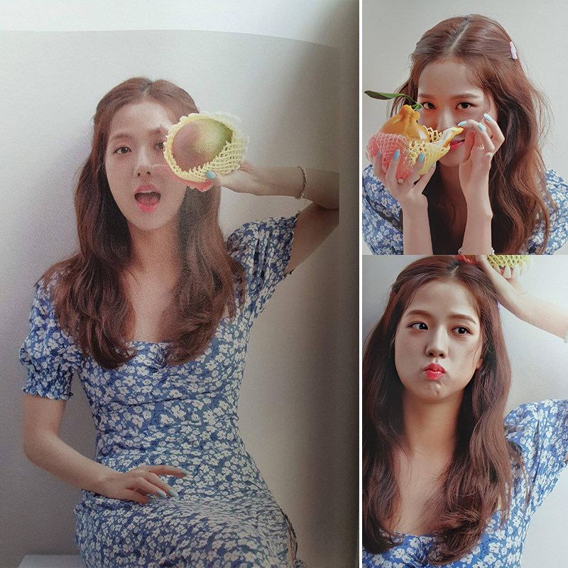 blackpinkjisoo金智秀同款方复古碎花连衣裙法式夏季新款连衣裙