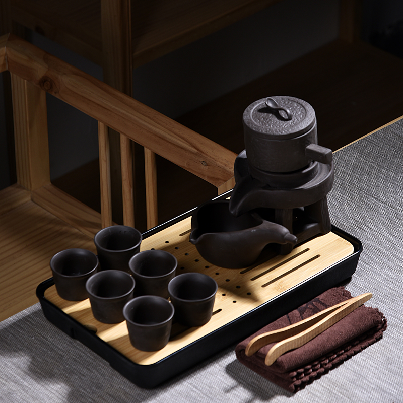 功夫茶具套装家用整套紫砂半全自动懒人瓷简约喝茶台茶道茶盘