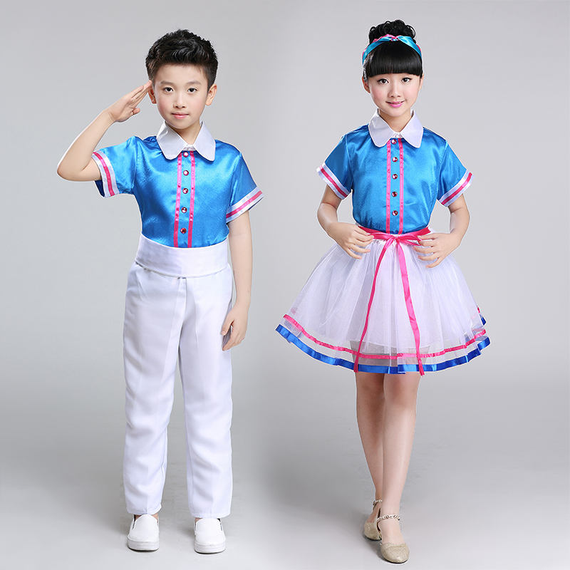 六一儿童节大合唱演出服男童少儿小学生合唱团诗歌朗诵表演服装女